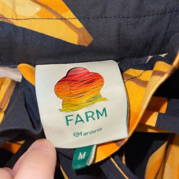 Farm Rio Ripe Bananas Paperbag tie waist midi skirt M - NWOT - Picture 4 of 4